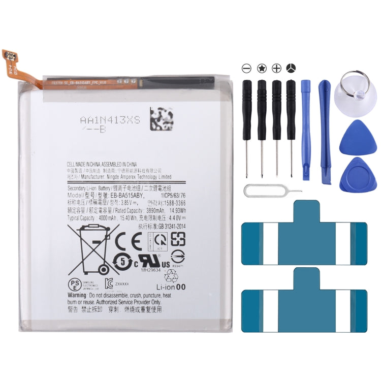 Lithium Polymer Battery EB-BA515ABY for Samsung Galaxy A51 SM-A515, For Samsung Galaxy A51 Lithium Polymer Battery EB-BA515ABY for Samsung Galaxy A51 SM-A515, For Samsung Galaxy A51